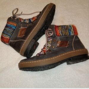 Rieker Felicitas 43 Low Lace-Up Ankle Boots With Side Zipper EU 38/ 7.5 NWOT